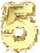 Metallic Gold Fringe Number Mini Piñata 6" | 1ct - Zurchers