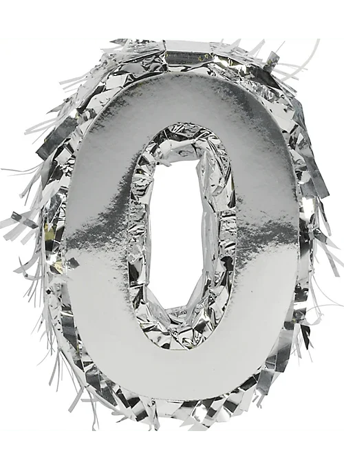 Metallic Silver Fringe Number Mini Piñata 6" | 1 ct - Zurchers
