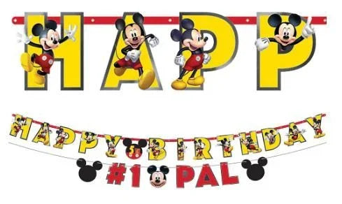 Mickey Mouse Birthday Jumbo Letter Banner Kit | 1kit - Zurchers