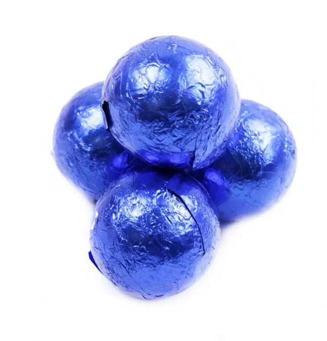 Milk Chocolate Royal Blue Foil Balls 1.5lbs | 1ct - Zurchers
