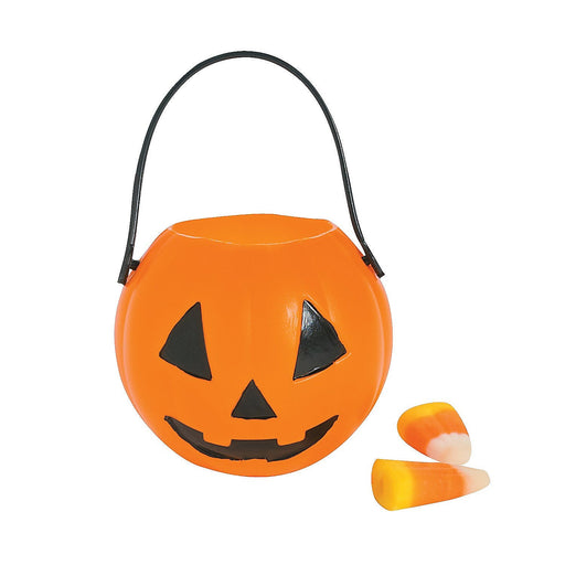 Mini Pumpkin BPA - Free Plastic Candy Buckets 2" | 12ct - Zurchers