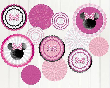 Minnie Mouse Paper Fan Decorating Kit | 17pcs - Zurchers