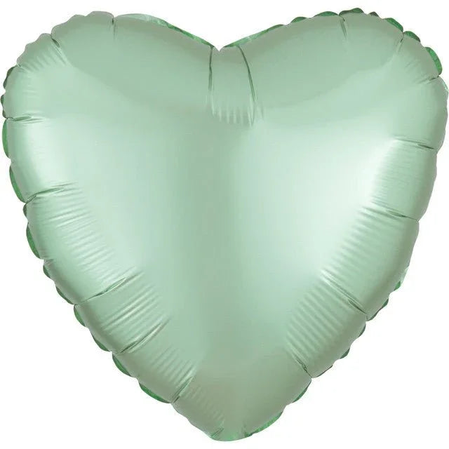 Mint Green Heart Shaped Mylar Balloon 18" | 1 ct - Zurchers