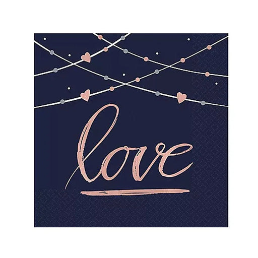 Navy Love Beverage Napkins | 16 ct. - Zurchers