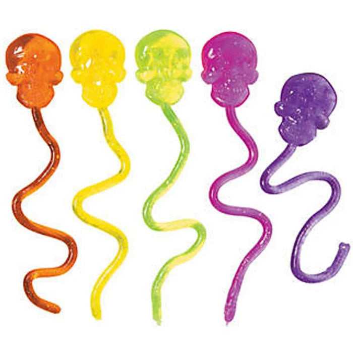 Neon Glitter Sticky Skulls - Zurchers