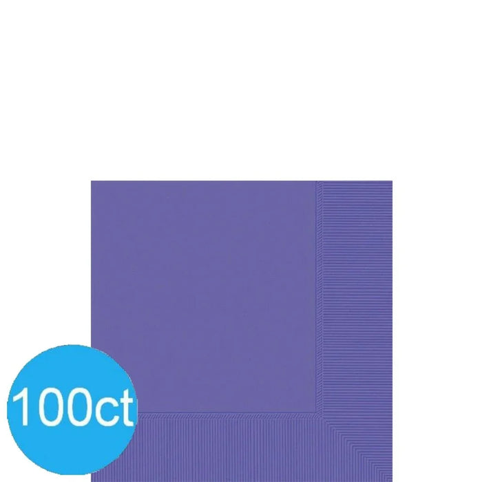 New Purple Beverage Napkins | 100ct - Zurchers