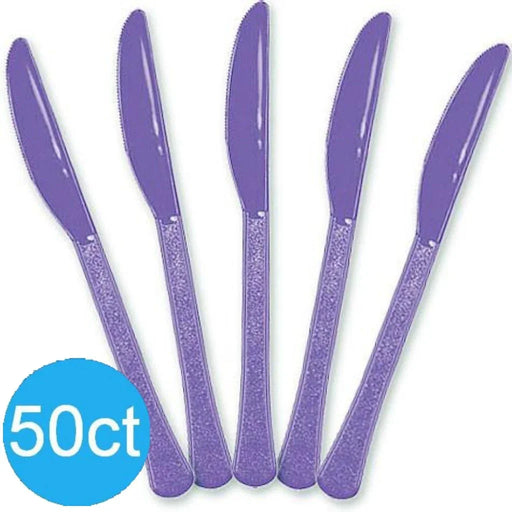 New Purple Heavy Duty Plastic Knives | 50ct - Zurchers