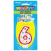 Number 6 Glitter Birthday Candle w/Cake Decoration | 1ct - Zurchers