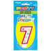 Number 7 Glitter Birthday Candle w/Cake Decoration | 1ct - Zurchers