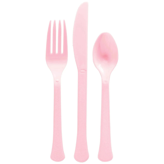 New Pink Plastic Assorted Cutlery | 24 pcs - Zurchers