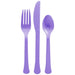 New Purple Plastic Assorted Cutlery | 24 pcs - Zurchers