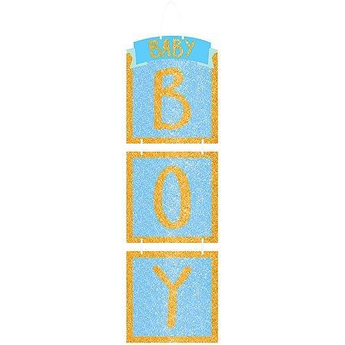 Oh Baby Boy Glitter Hanging Decoration | 1ct - Zurchers