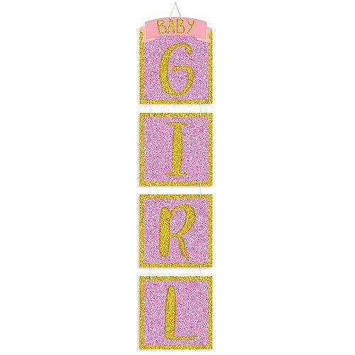 Oh Baby Girl Glitter Hanging Decoration | 1ct - Zurchers
