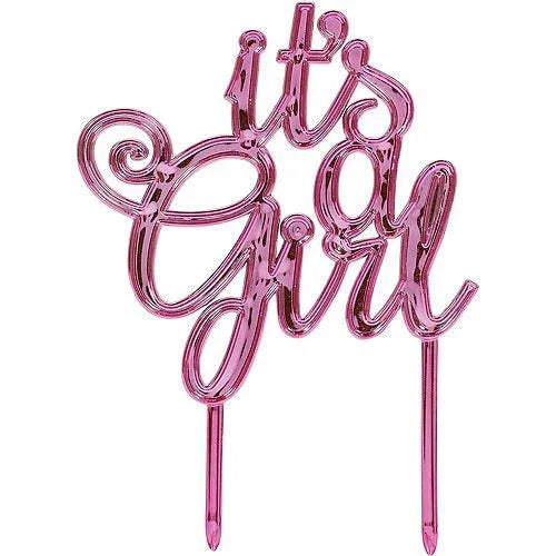 Oh Baby Its A Girl Plastic Cake Topper | 1ct - Zurchers