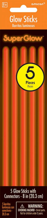 Orange Glow Sticks 8" | 5ct - Zurchers