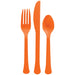 Orange Plastic Assorted Cutlery | 24 pcs - Zurchers