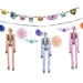 Pastel Halloween Skeleton Paper & Cardstock Banner Set 6' | 2 pc - Zurchers