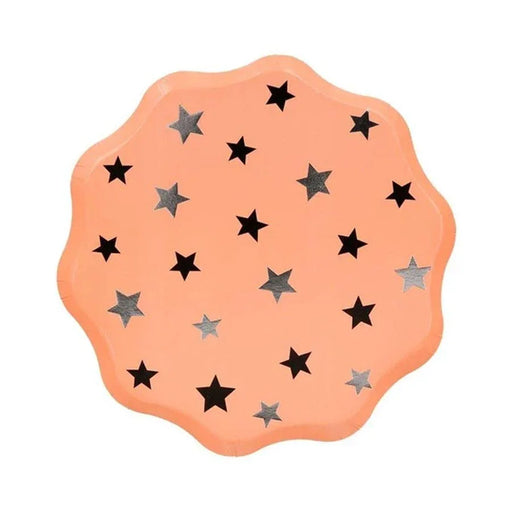 Pastel Halloween Star Pattern Plates 8.5" | 8ct - Zurchers