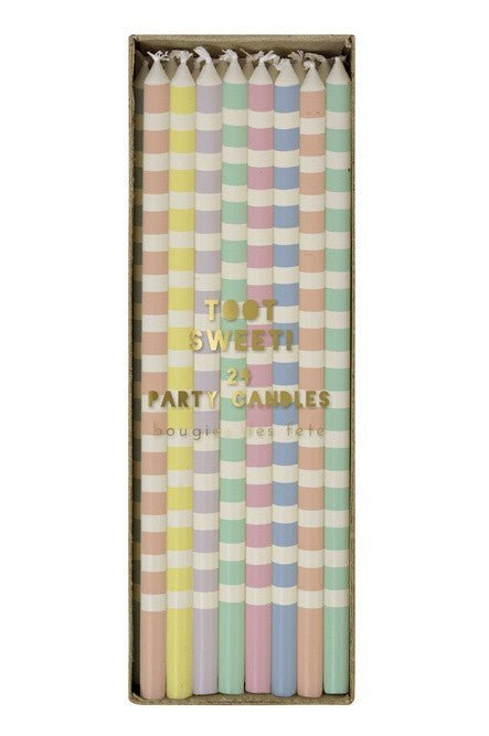 Pastel Stripe Candles | 24 ct - Zurchers