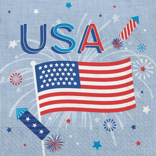 Patriotic Celebration Beverage Napkins 40pcs | 1ct - Zurchers