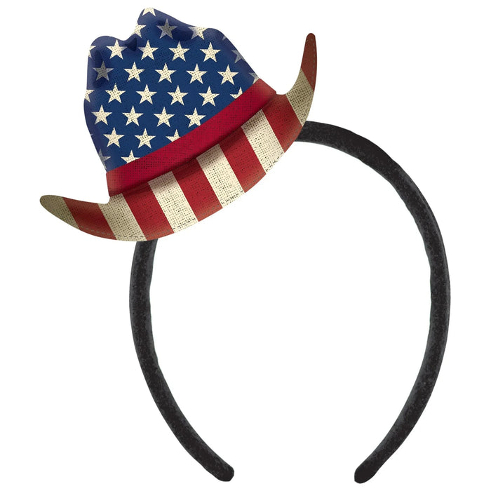 Patriotic Mini Cowboy Hat Headband | 1ct - Zurchers