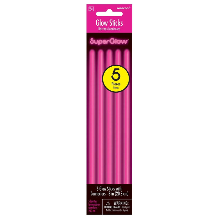 Pink Glow Sticks 8" | 5ct - Zurchers