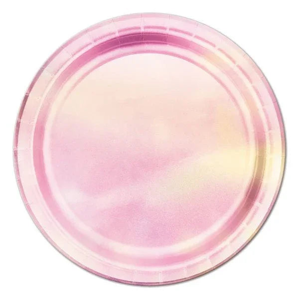 Pink Iridescent Lunch Plates 7" | 8ct - Zurchers