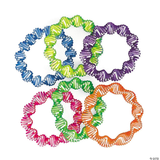 Plastic Neon Twist Coil Bracelets | 12ct - Zurchers