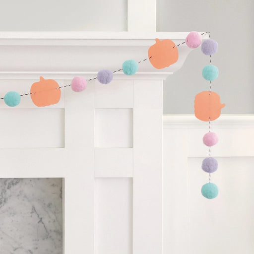 Pumpkin & PomPoms Garland 7' | 1ct - Zurchers