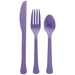 Purple Plastic Assorted Cutlery | 24 pcs - Zurchers