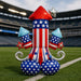 4th Of July Rockets Bursting in Air Airloonz Foil Balloon Uninflated 38" | 1 ct - Zurchers