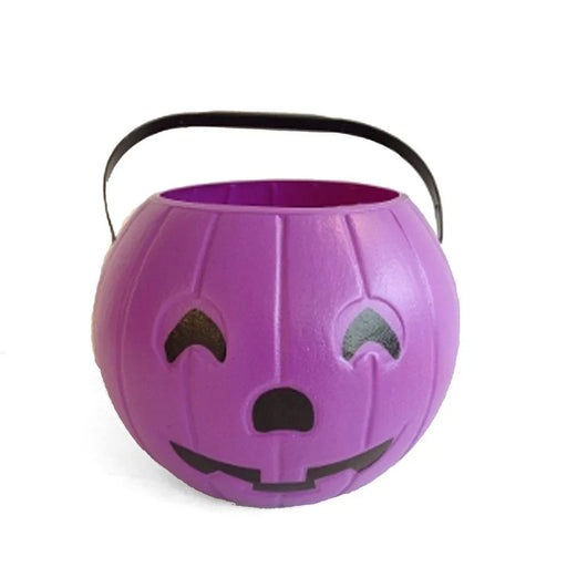 Halloween Pumpkin Trick Or Treat Bucket Purple 8" | 1ct - Zurchers