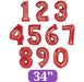 Red Jumbo Number Balloons 34" - Zurchers