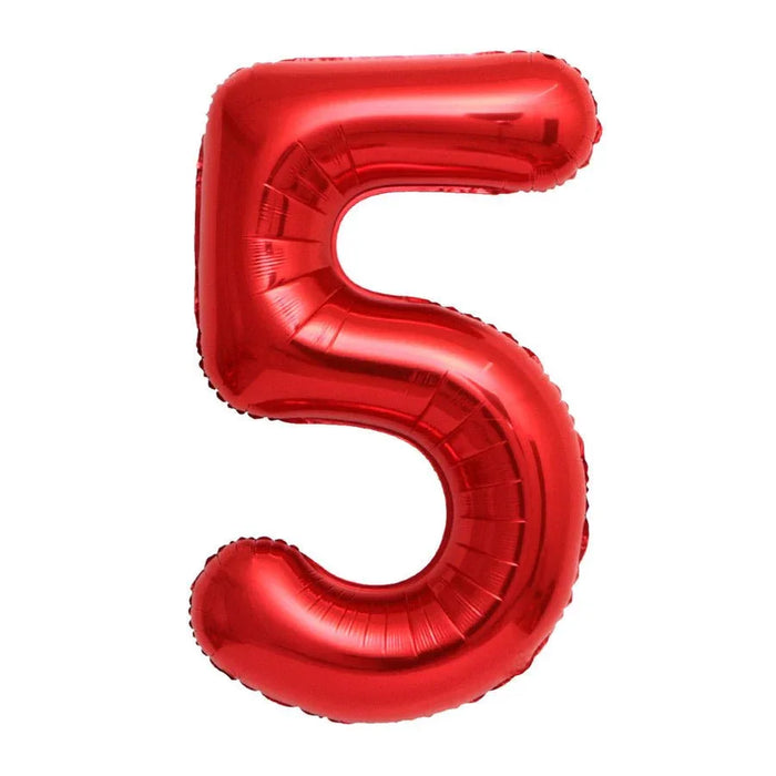 Red Jumbo Number Balloons 34" - Zurchers