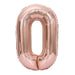 Rose Gold Jumbo Number Balloons 34" - Zurchers