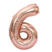 Rose Gold Jumbo Number Balloons 34" - Zurchers