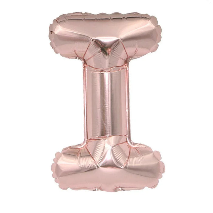 Air Filled Rose Gold Mylar Letter Balloon, 16" | 1 ct - Zurchers