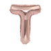Rose Gold Mylar ''T'' Letter Balloon, 16" | 1 ct - Zurchers