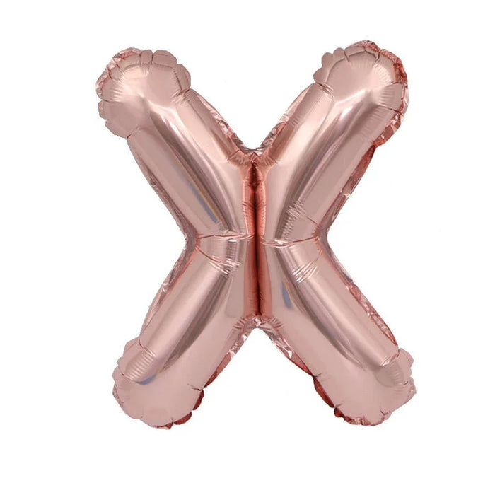 Air Filled Rose Gold Mylar Letter Balloon, 16" | 1 ct - Zurchers