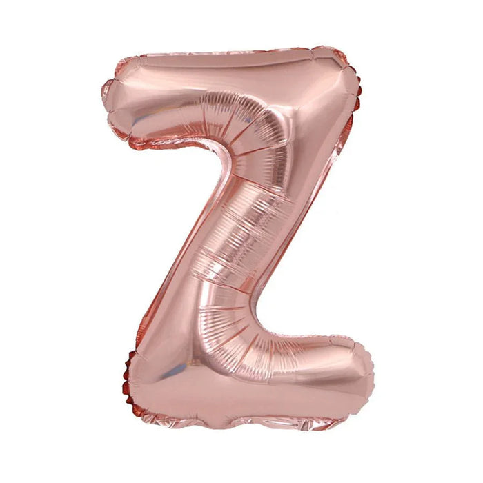 Air Filled Rose Gold Mylar Letter Balloon, 16" | 1 ct - Zurchers