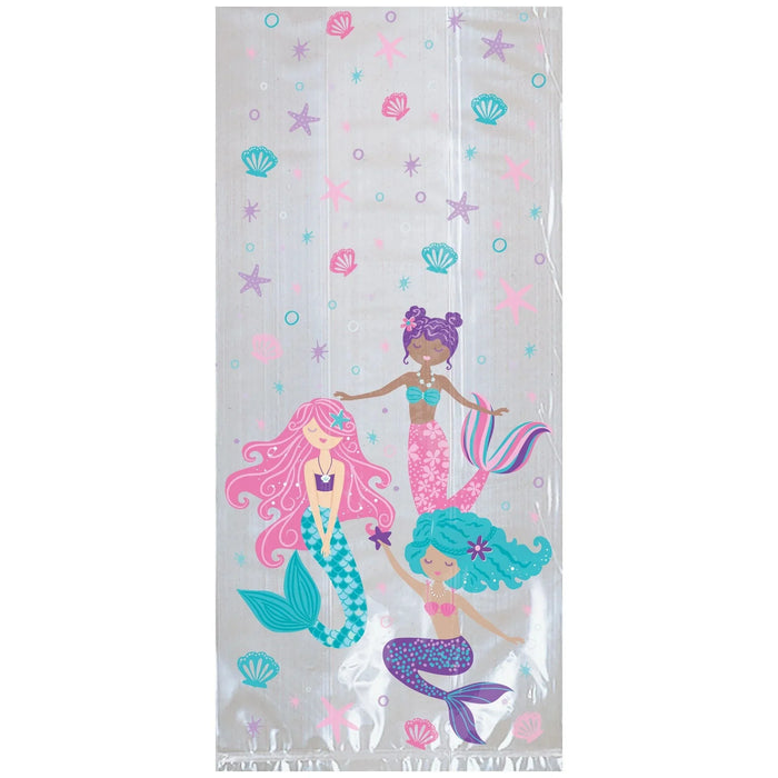Shimmering Mermaids Treat Bags, 9.5" x 4" x 1" | 16 ct - Zurchers