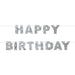 Silver Happy Birthday Fringe Banner, 7.8' x 6.5" | 1 ct - Zurchers