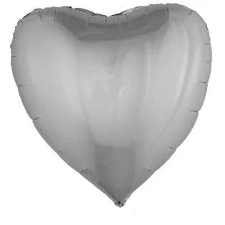 Silver Heart SuperShape Mylar Balloon 30" | 1 ct - Zurchers