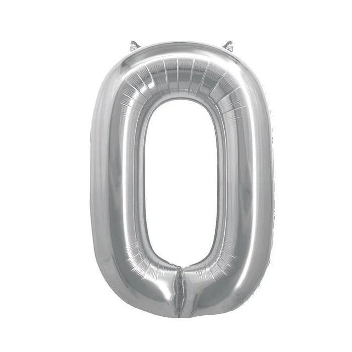 Silver Jumbo Number Balloons 34" - Zurchers