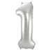Silver Jumbo Number Balloons 34" - Zurchers