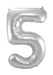 Silver Jumbo Number Balloons 34" - Zurchers