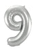 Silver Jumbo Number Balloons 34" - Zurchers