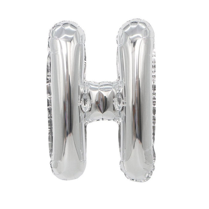 Air Filled Silver Mylar Letter Balloon, 16" | 1 ct - Zurchers