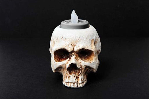 Halloween Skull Tea Light 3.5in | 1 ct - Zurchers