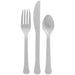 Silver Plastic Assorted Cutlery | 24 pcs - Zurchers